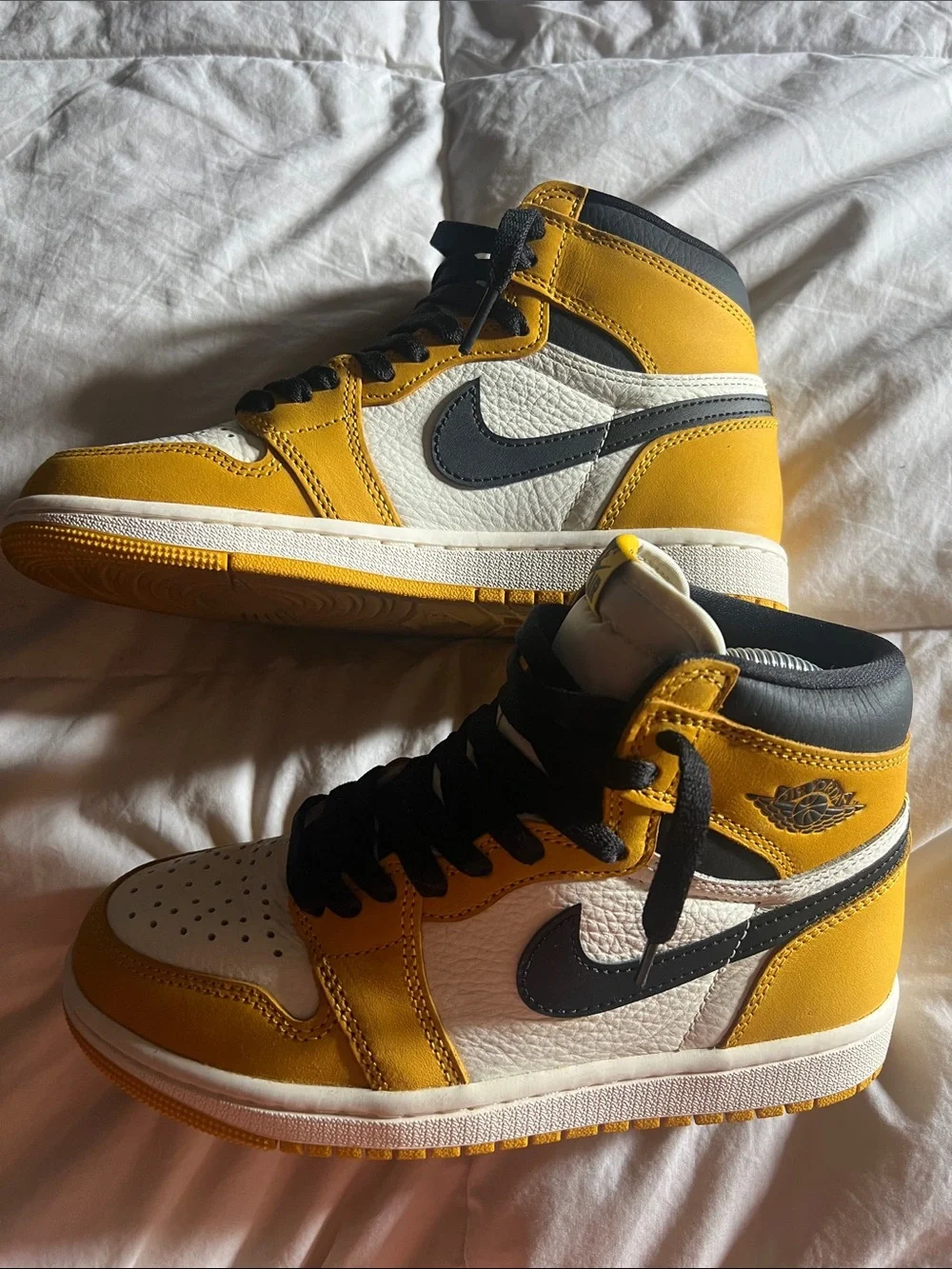 Nike Kids' Air Jordan 1 High — Ochre Yellow/Black/White